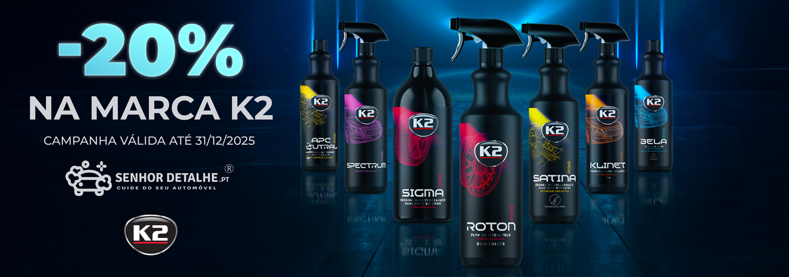 20% desconto na marca K2